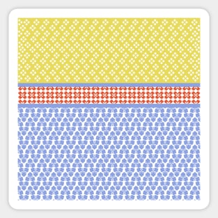 Japanese Style Geometric Motif Shibori Pattern Sticker